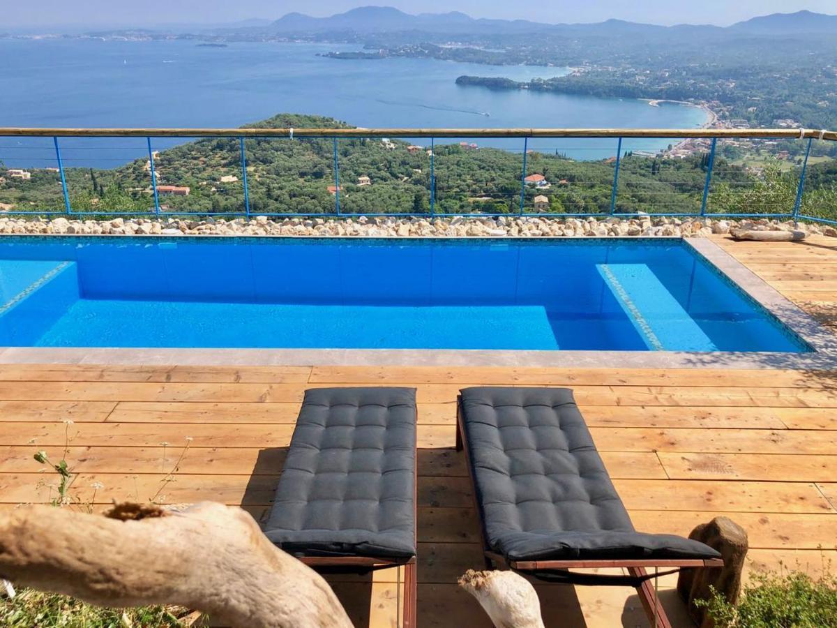 House Sienna Of Villa Intaba Best Views Corfiot Riviera Corfu Island Greece Contemporary Design Pool With Spectacular Sea Views Close To Ipsos Beach Pyrgi  Extérieur photo