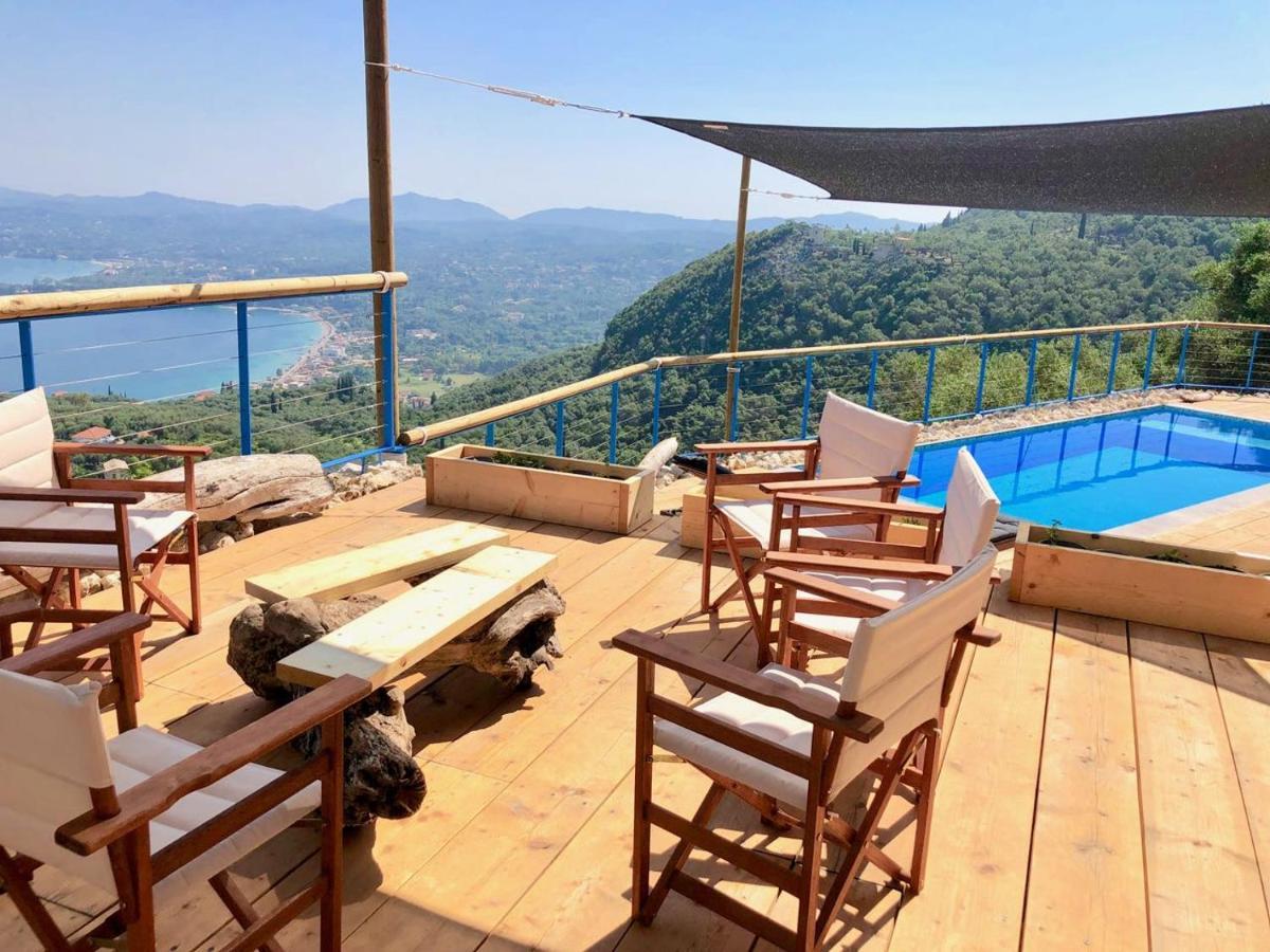 House Sienna Of Villa Intaba Best Views Corfiot Riviera Corfu Island Greece Contemporary Design Pool With Spectacular Sea Views Close To Ipsos Beach Pyrgi  Extérieur photo